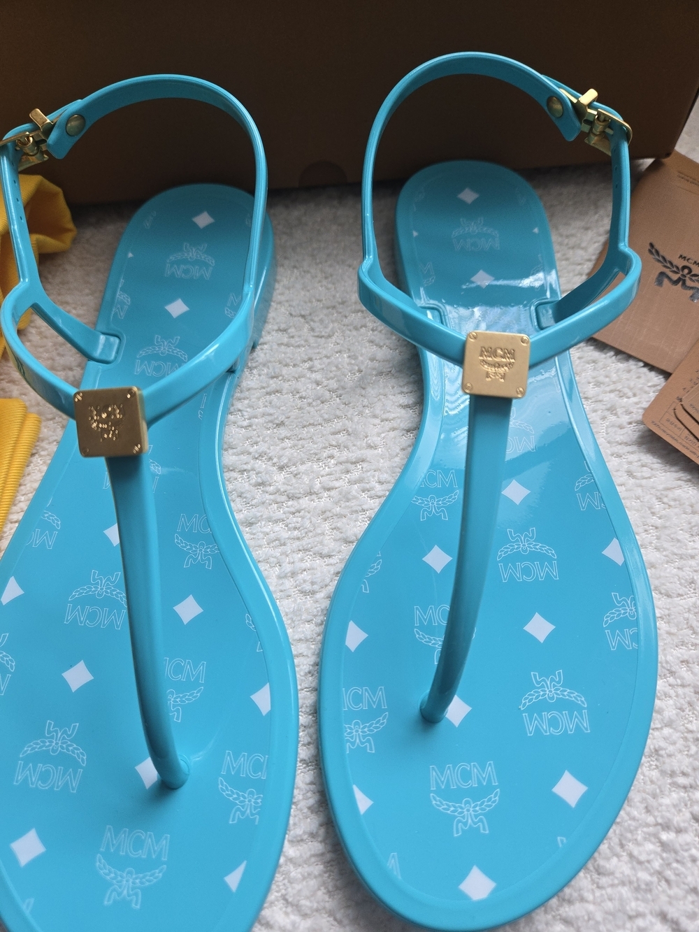MCM Visetos Jelly Sandals – Size 39 | Brand New in Box | - Picture 11 of 14